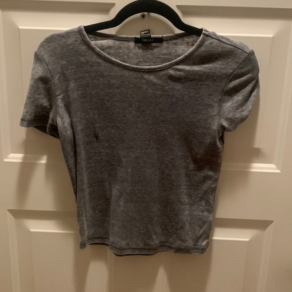 Cute Forever 21 gray Crop top